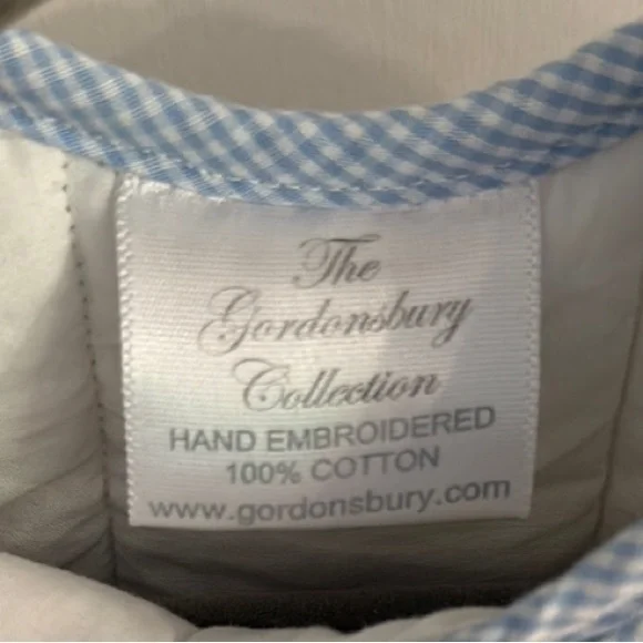 The Gordonsbury Collection Blue and White Baby Sleep Sack w Giraffe Embroidery - Picture 4 of 4